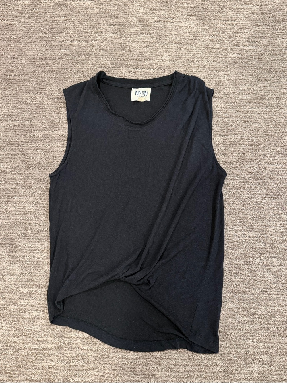 Nation LTD by Jen Menchaca Women's Black Sleeveless Muscle Tank Top Size S